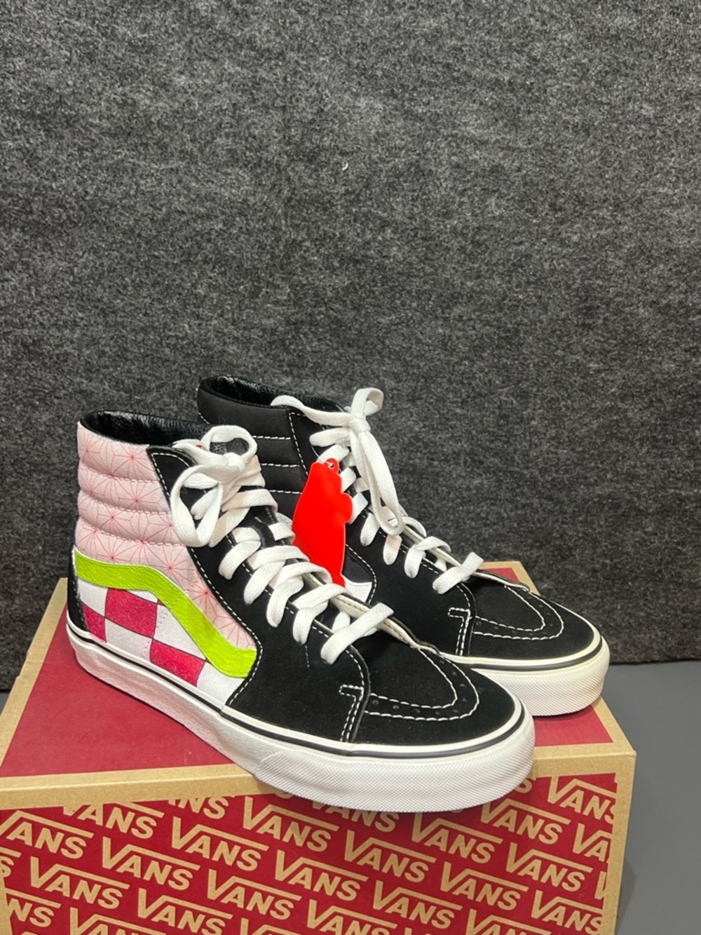 Vans Custom Sk8-Hi High Top Sneakers “Canes” Size 9 Women’s